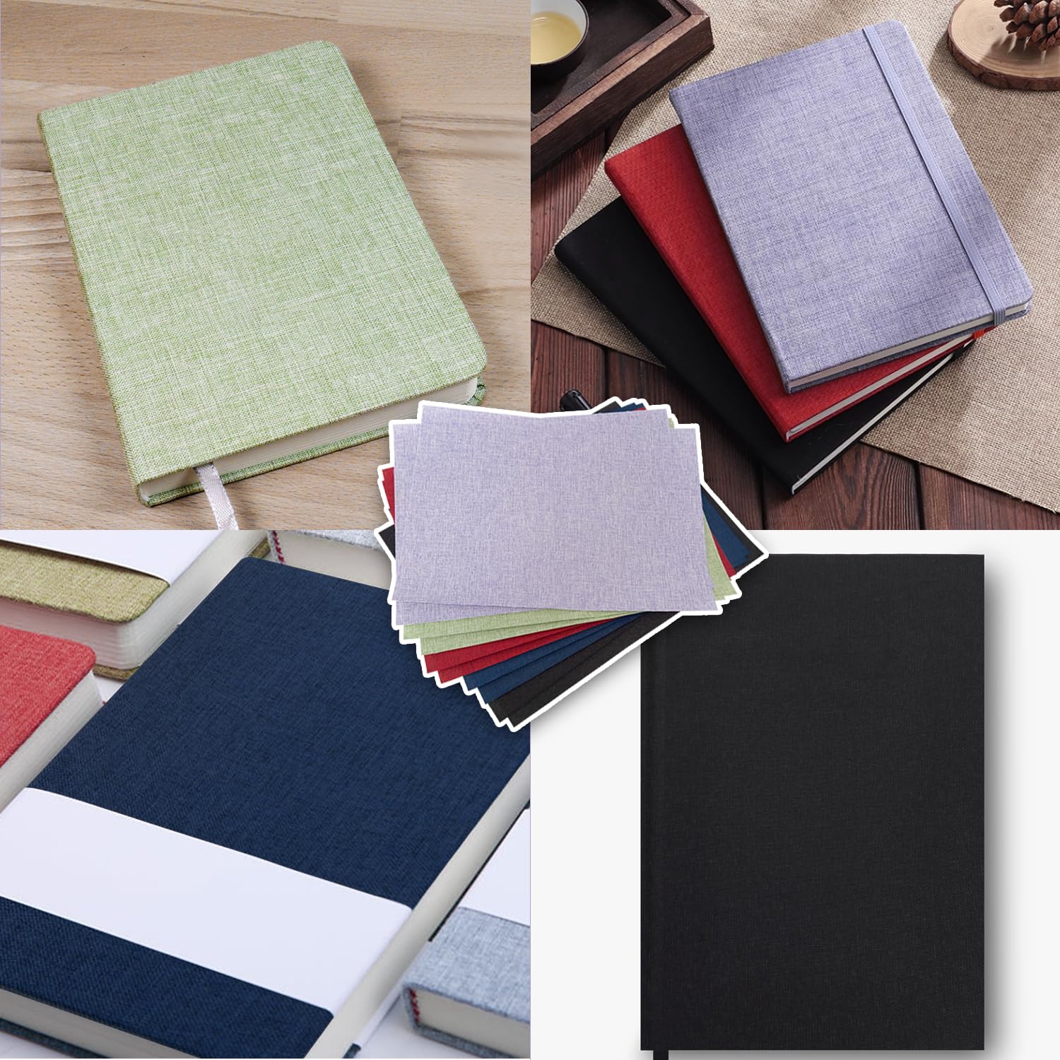 はなページ Amazon | 製本用布(白:2枚39x45インチ、他の色、10枚14x10インチ