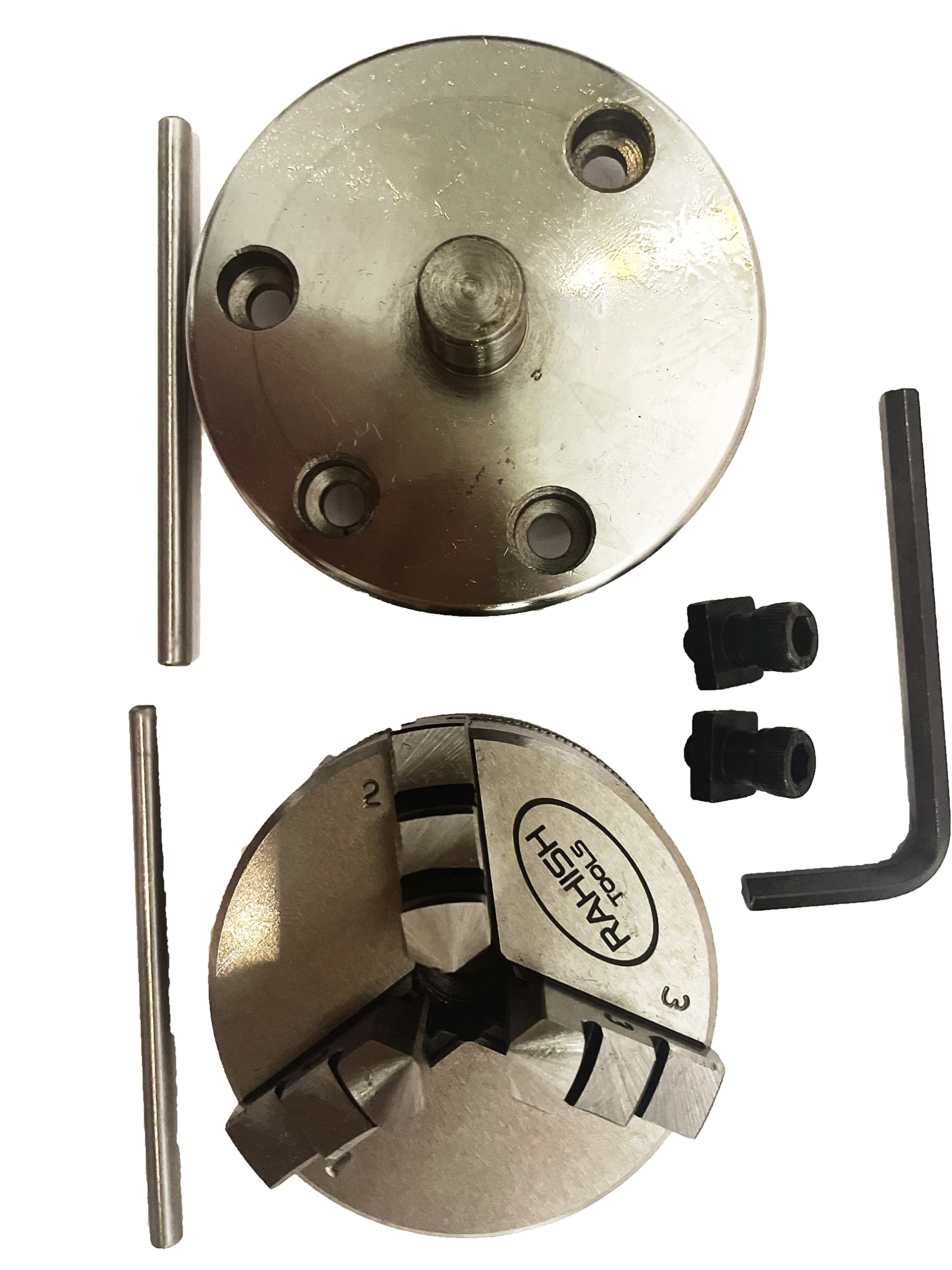 Unimat Lathe Chuck With Back Plate 65mm 4-Jaw Self-Centering Chuck With ...