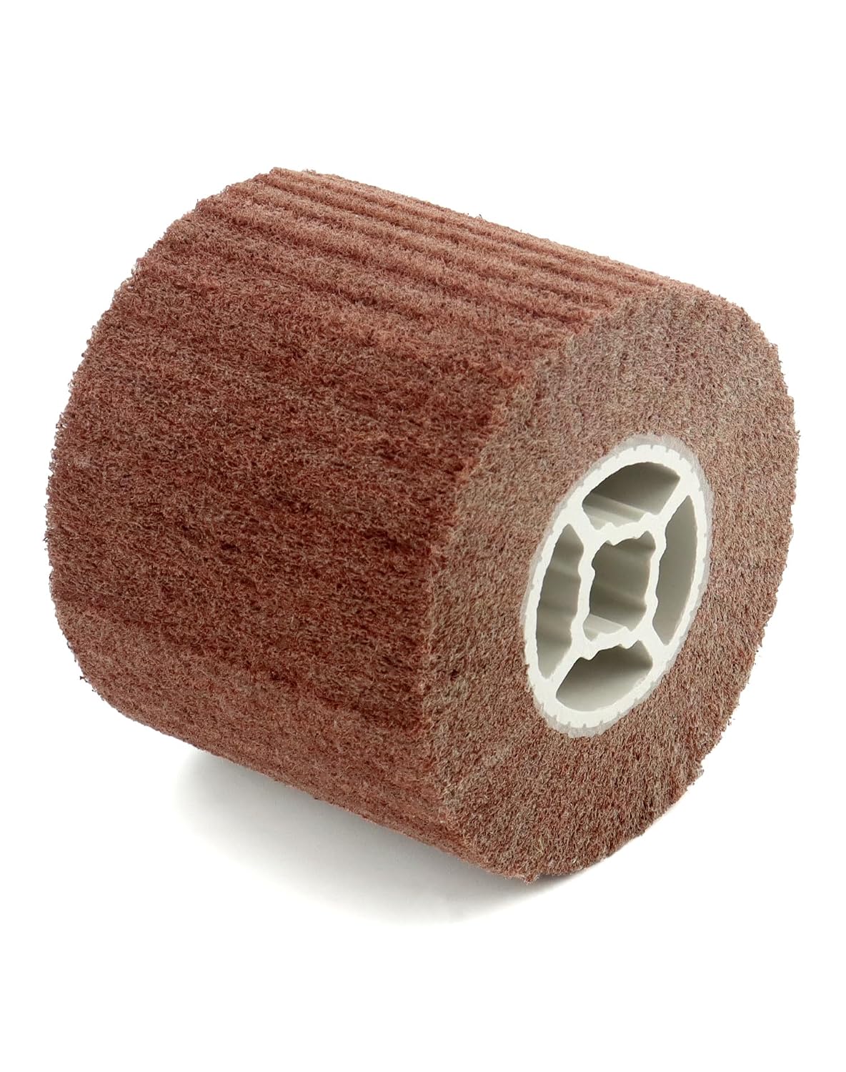 Qwork 240 Grit Non-Woven Abrasive Flap Wire Drawing Polishing Burnishing Wheels, 2 Pack Strong Cutting Force for Smooth and Mirror-Like Finish on Stainless Steel Surfaces, (WD30268)