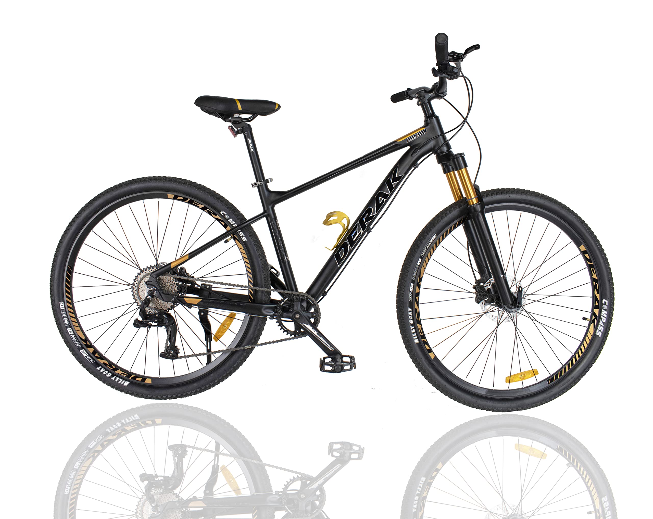 DERAK Unleash Your Inner Adventurer with the 29-Inch Formula Adults Bicycle - Experience Unmatched Performance and Style Dark Gold