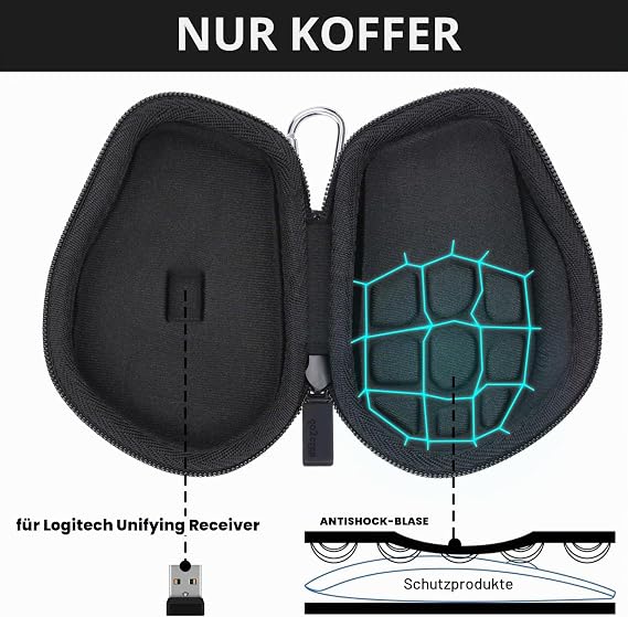co2CREA Hard Protective Case for Logitech MX Master 4 / Master 3 / Master 3S Wireless Mouse (Bag Only Mouse Not Included)