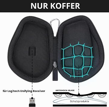 co2CREA Hard Protective Case for Logitech MX Master 4 / Master 3 / Master 3S Wireless Mouse (Bag Only Mouse Not Included)