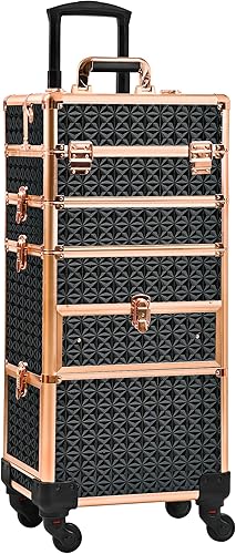 Miniatura 8 de Estuche de maquillaje con cajón, estuche de maquillaje rodante, estuche de cosmetología sobre ruedas, regalo, organizador de estuche de maquillaje