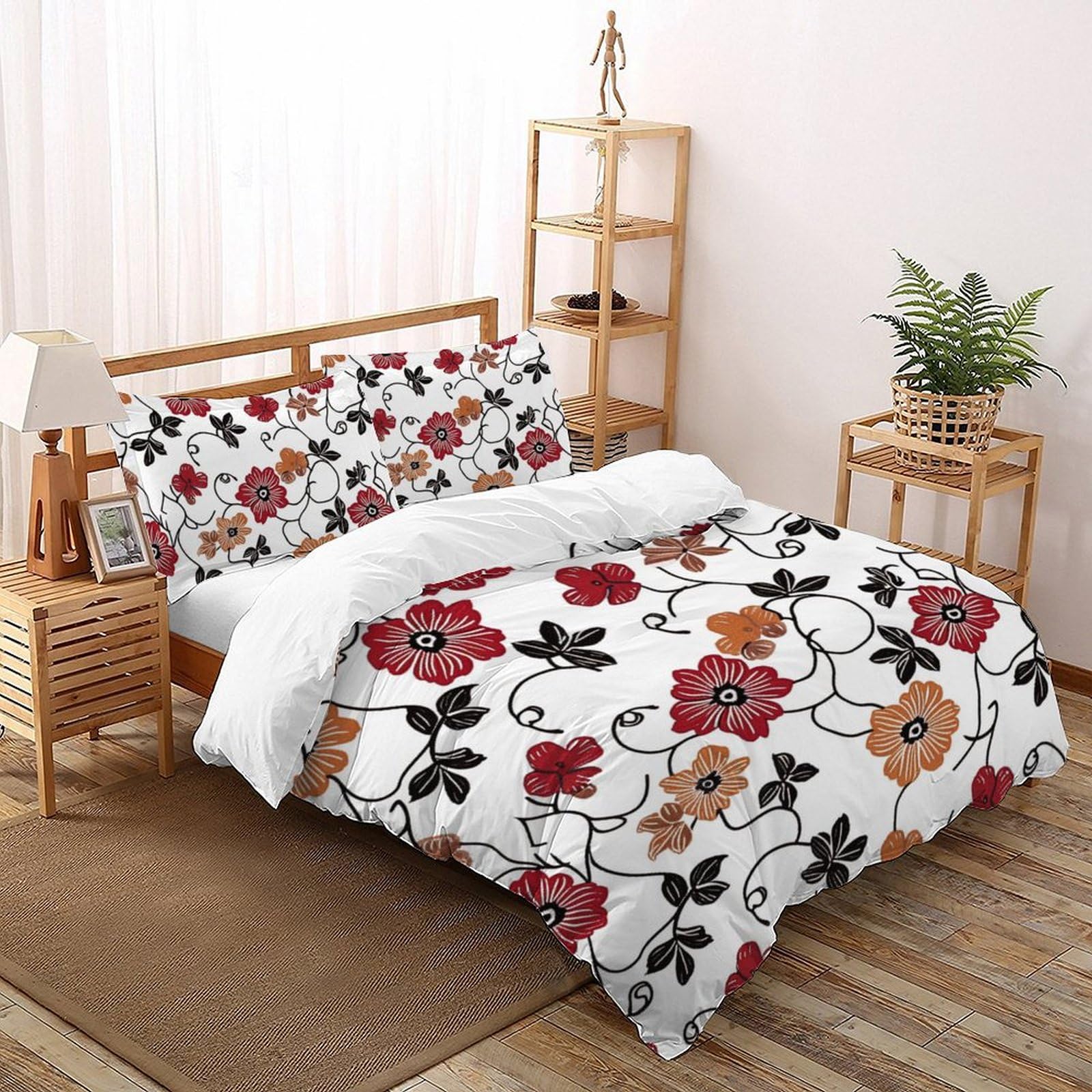 Parure de lit floral 200x200cm pour transformer votre chambre en un cocon de douceur printanière