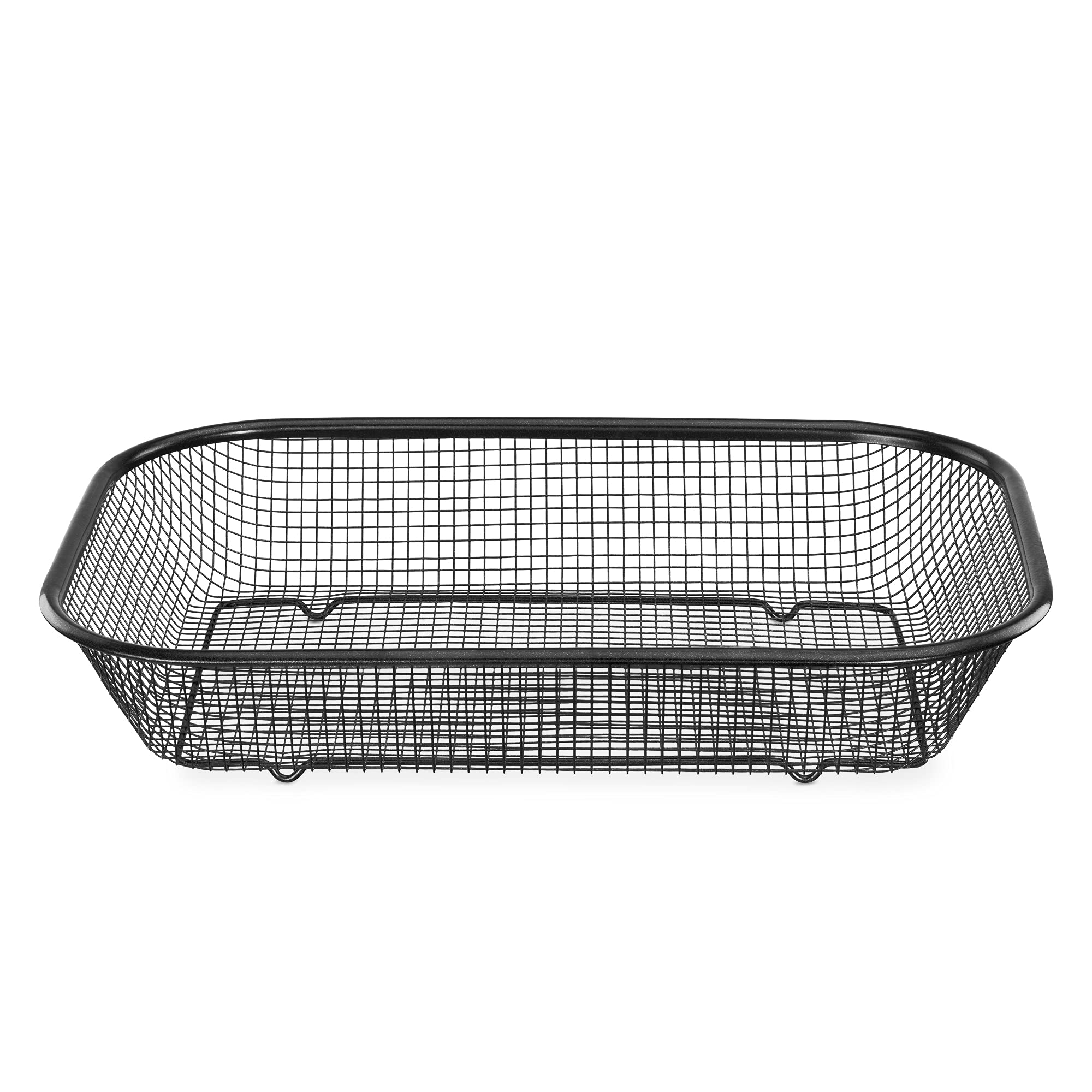 Navaris Kosz grillowy kratka do piekarnika – 37 x 27,50 x 7 cm, kosz do grilla ze stali nierdzewnej – miska na frytki, warzywa, nuggetsy z kurczaka – powłoka zapobiegająca przywieraniu