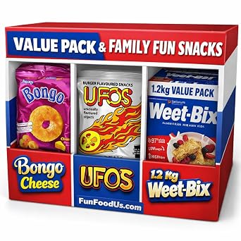 Variety Pack - Weet-Bix Breakfasts Cereal 97% Wholegrain 1.2kg VALUE PACK 72 BIX Low in Sugar. Goodness and Energy with BONUS SNACKS