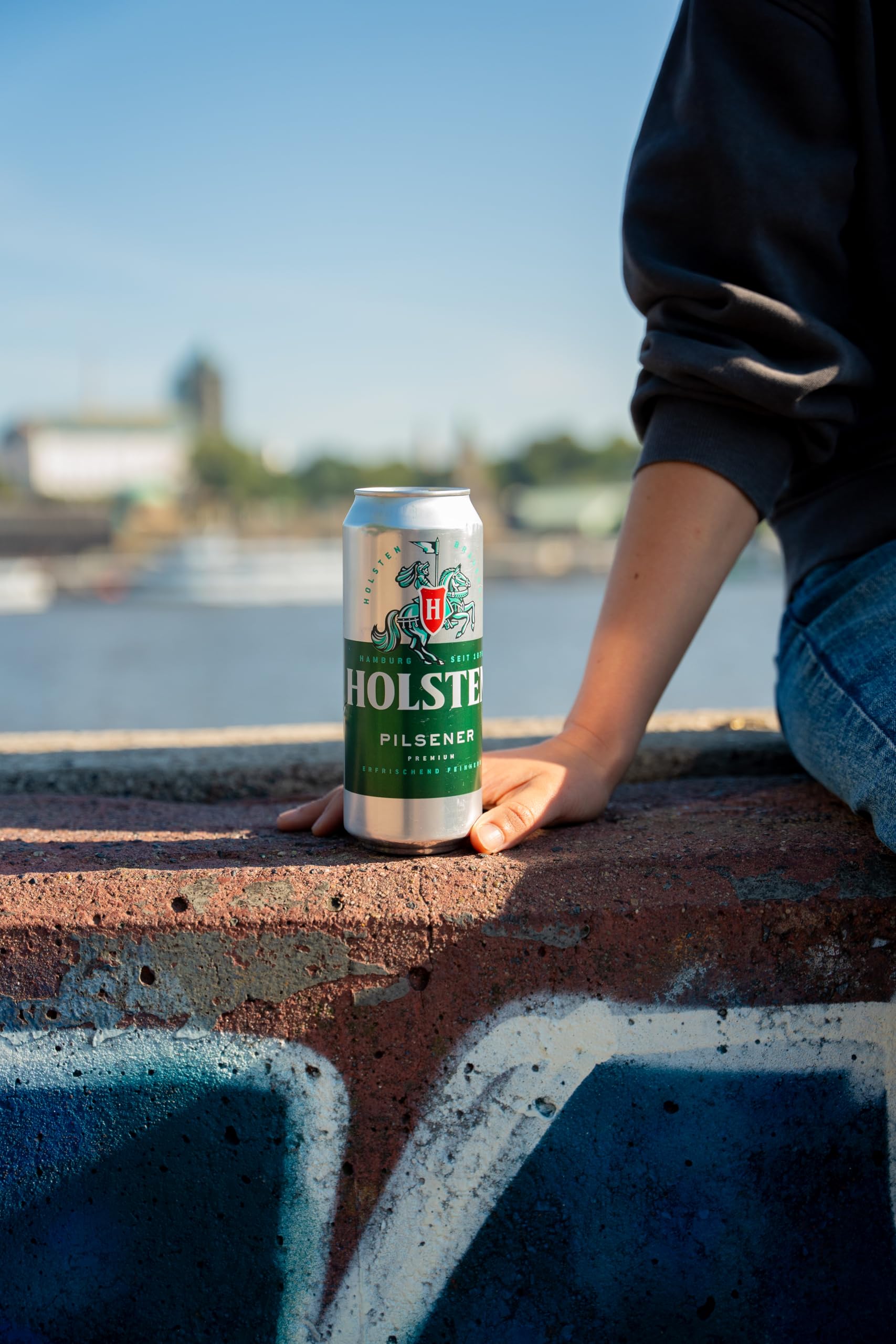 Holsten Pilsener 4,8 % Vol. Premium Pils l |24 Dosenbiere 0,5 L mit erfrischend feinherbem Geschmack | Bierdose Einweg (24 X 0.5 L)