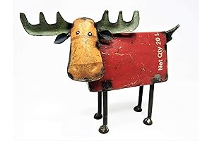 Moose Decor for Home: Rustic Metal Moose Statue