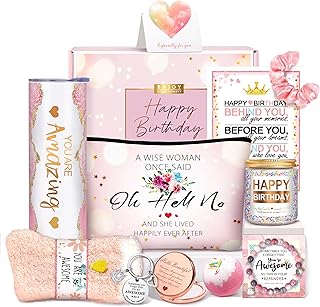 Birthday Gifts for Teen Girls, Best Friend Gift for Her, Happy Birthday Relaxing Spa Gifts Basket Self Care Gift for Mom, Wife, Girlfriend, Sister, Her, Friends, Coworker