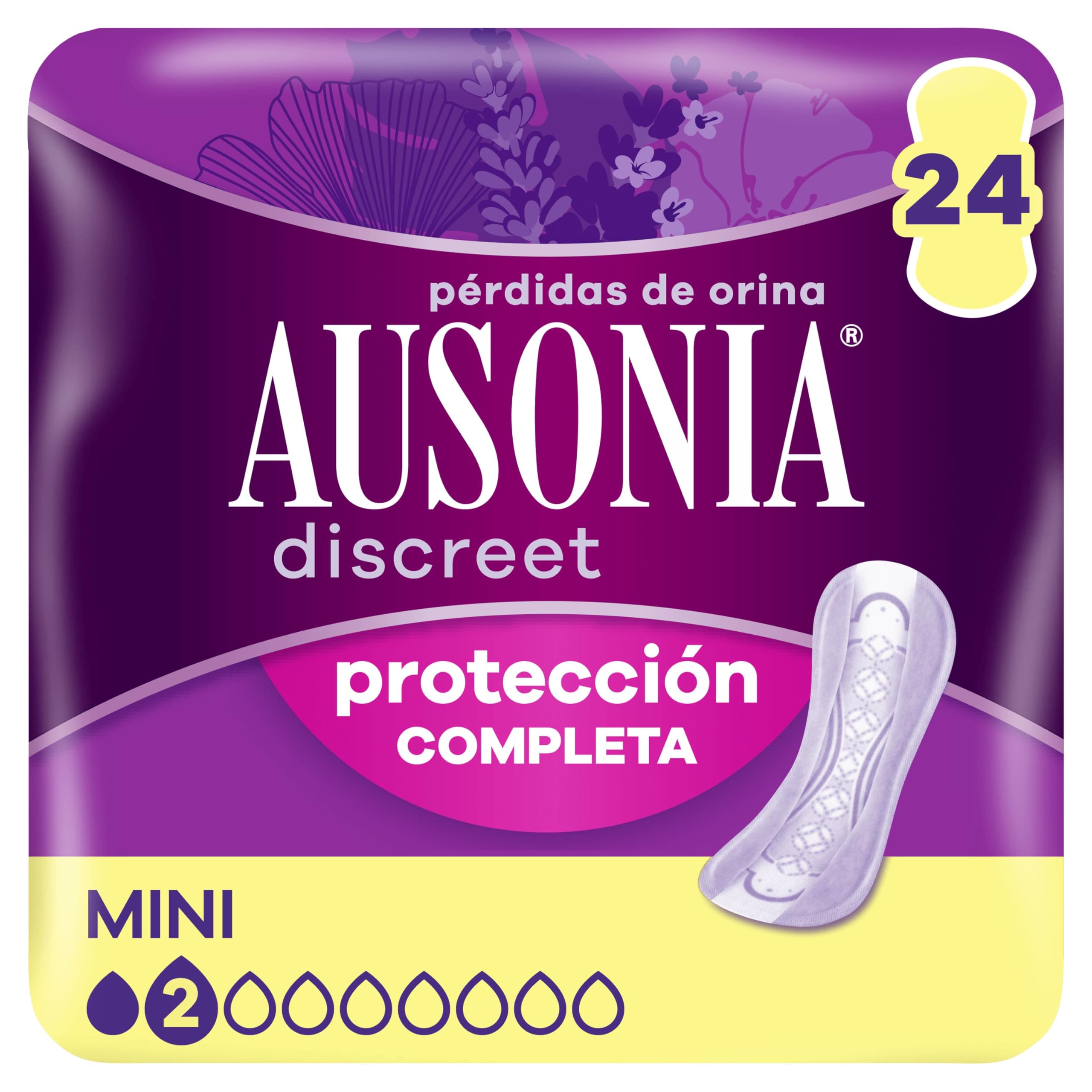Ausonia Discreet Compresas Mini, Pack de 192, Para Pérdidas De Orina Para Mujer, Protección Completa*, Discreción Increíble