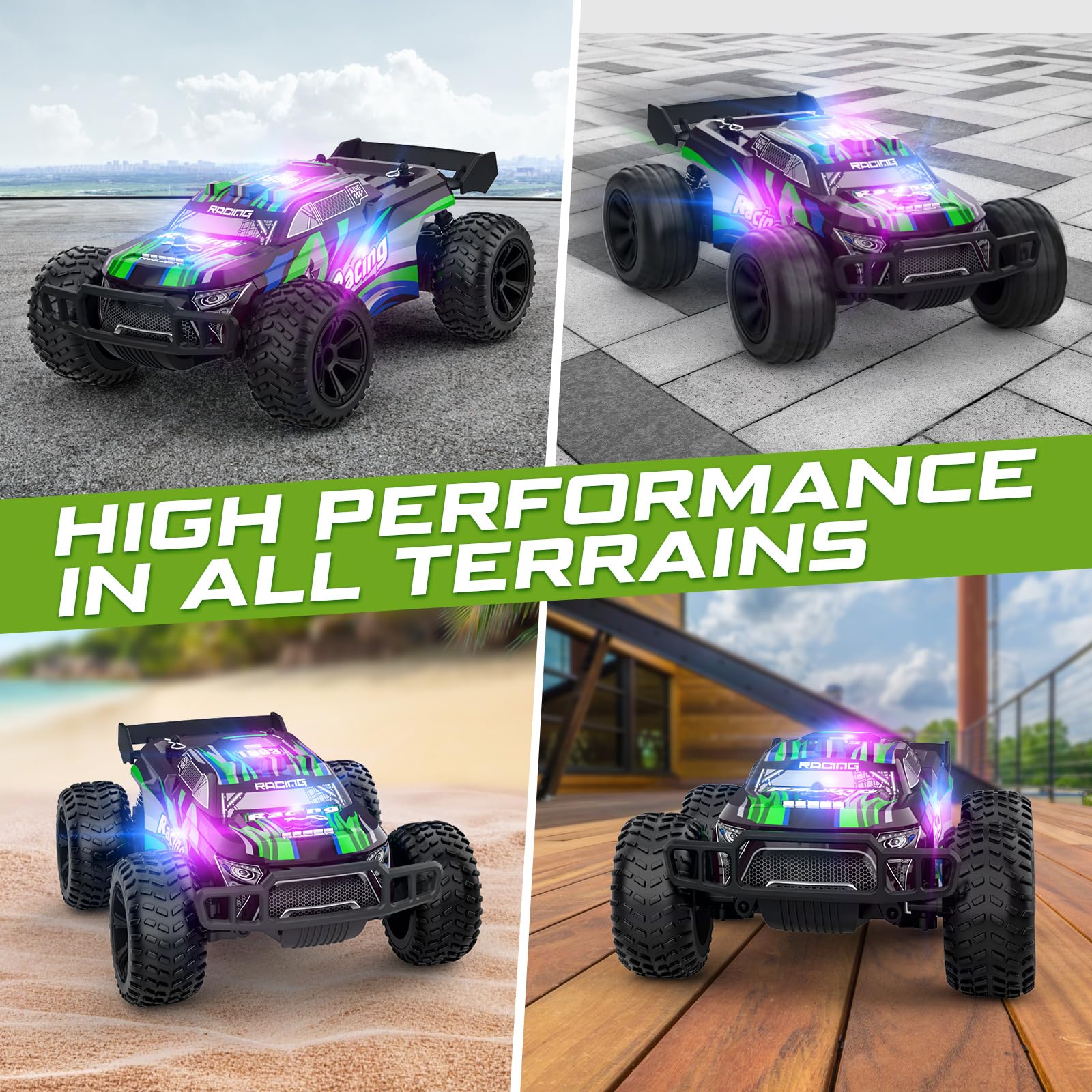 Macchina Telecomandata Tutti i Terreni, Giochi Bambini 6 7 8 9 10 11 12 Anni Macchinina Radiocomandata Auto RC 2.4GHz Alta Velocità 15km/h Regalo Pasqua Compleanno Giocattolo Bimbi Ragazzi Gioco