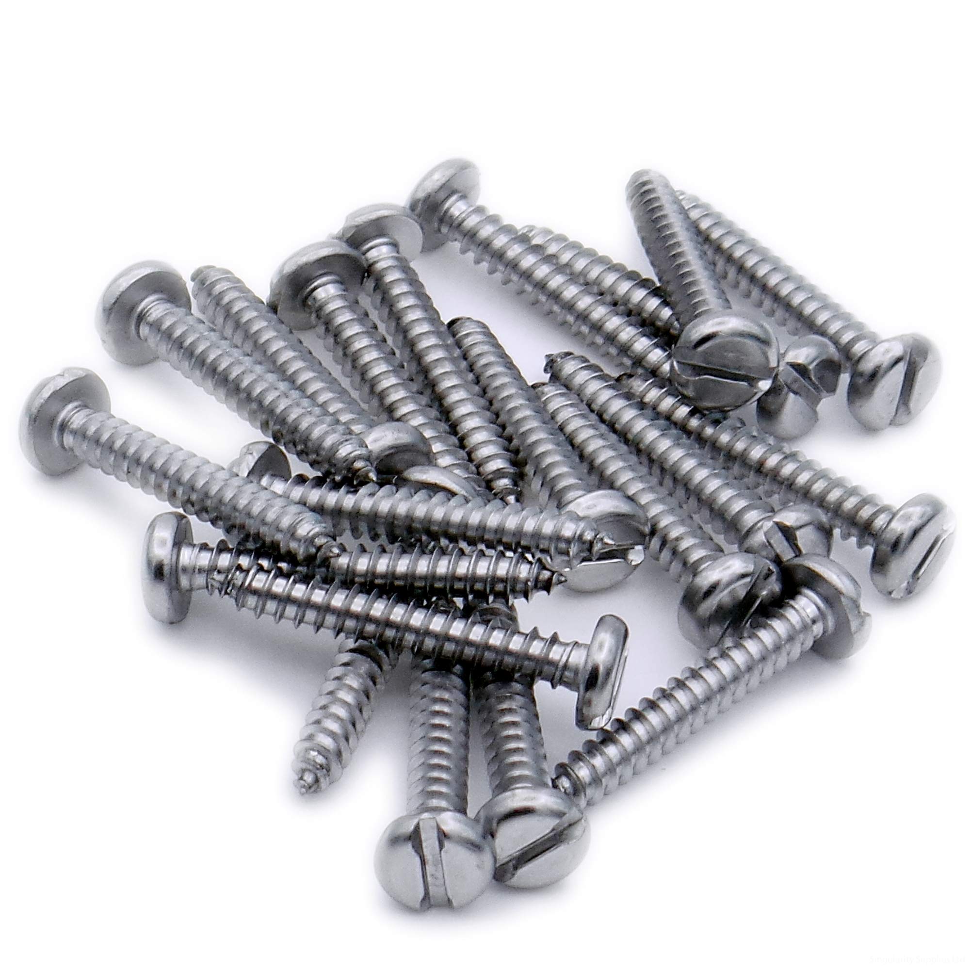 Singularity Supplies No.8 X 0.875 (4.2Mm X 22Mm) Slot Pan Self-Tapping Screw - Stainless Steel (A2) (Pack Of 20)