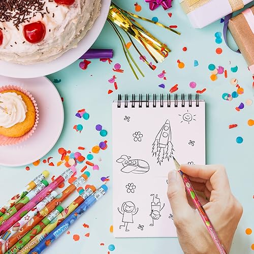 Miniatura 3 de Paquete de 20 lápices de cumpleaños para estudiantes a granel, lápices de feliz cumpleaños para niños con borradores, suministros de fiesta de