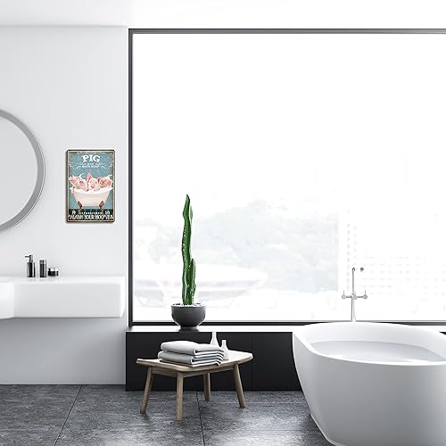Miniatura 3 de Divertida decoración de bañera de cerdo, decoración de granja, carteles de arte de pared, póster retro para bar, hogar, baño, decoración de pared, 8