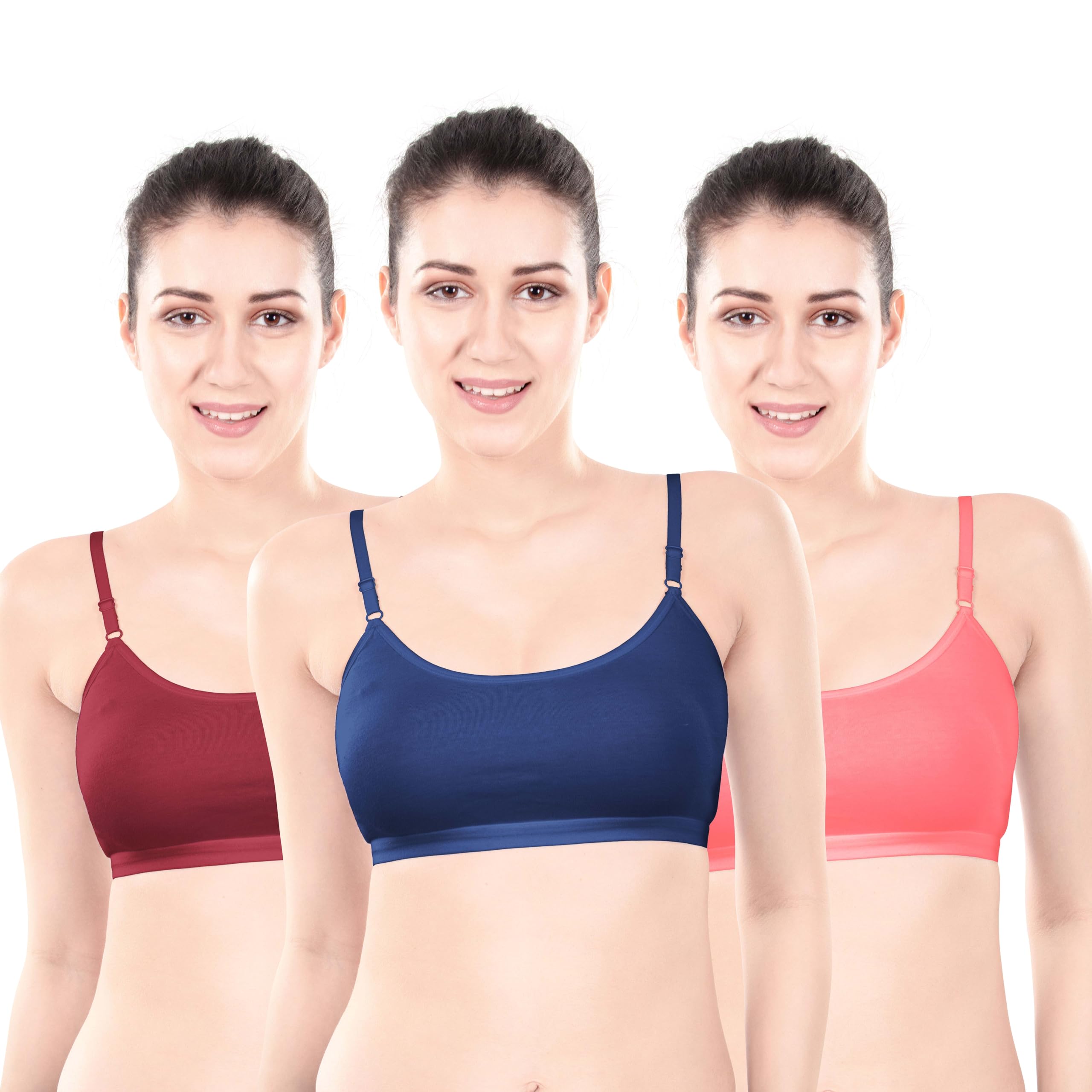 selsia trendy women SELSIA Women's Cotton Non Padded/Sports/Gym/Yoga Daily Workout Sports Bra Combo for Girls-picture-46