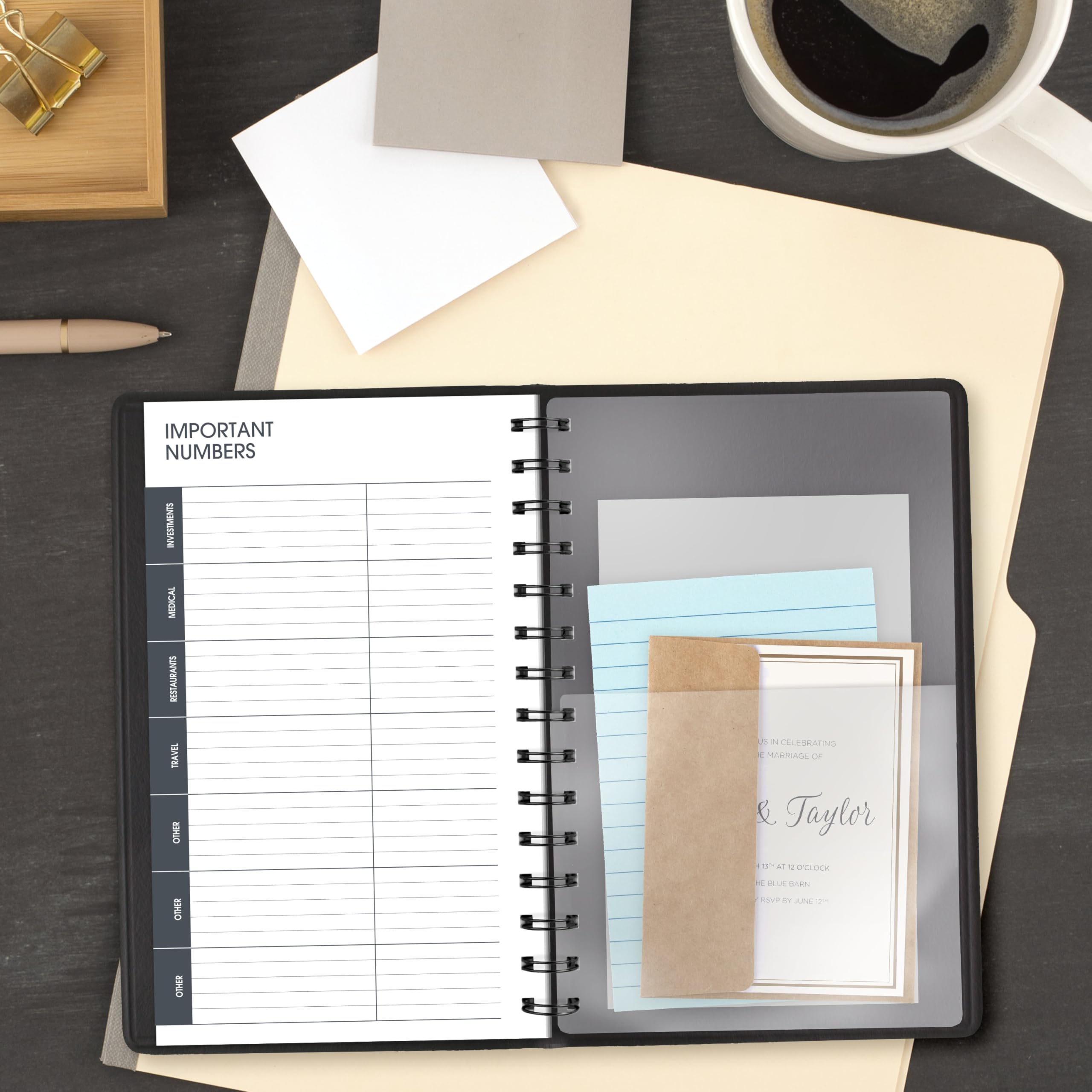 AT-A-GLANCE Terminkalender 2027, Tagesplaner, 12,7 x 20,3 cm, Viertelstunde, Schwarz (708000527)