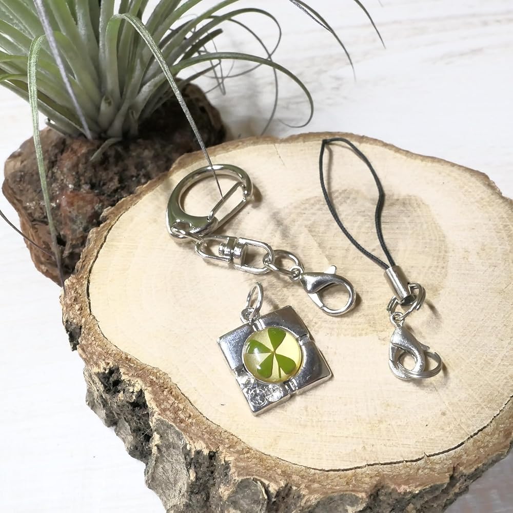 Amazon.co.jp: [ハッピーパッチ] 四葉 クローバー キーホルダー