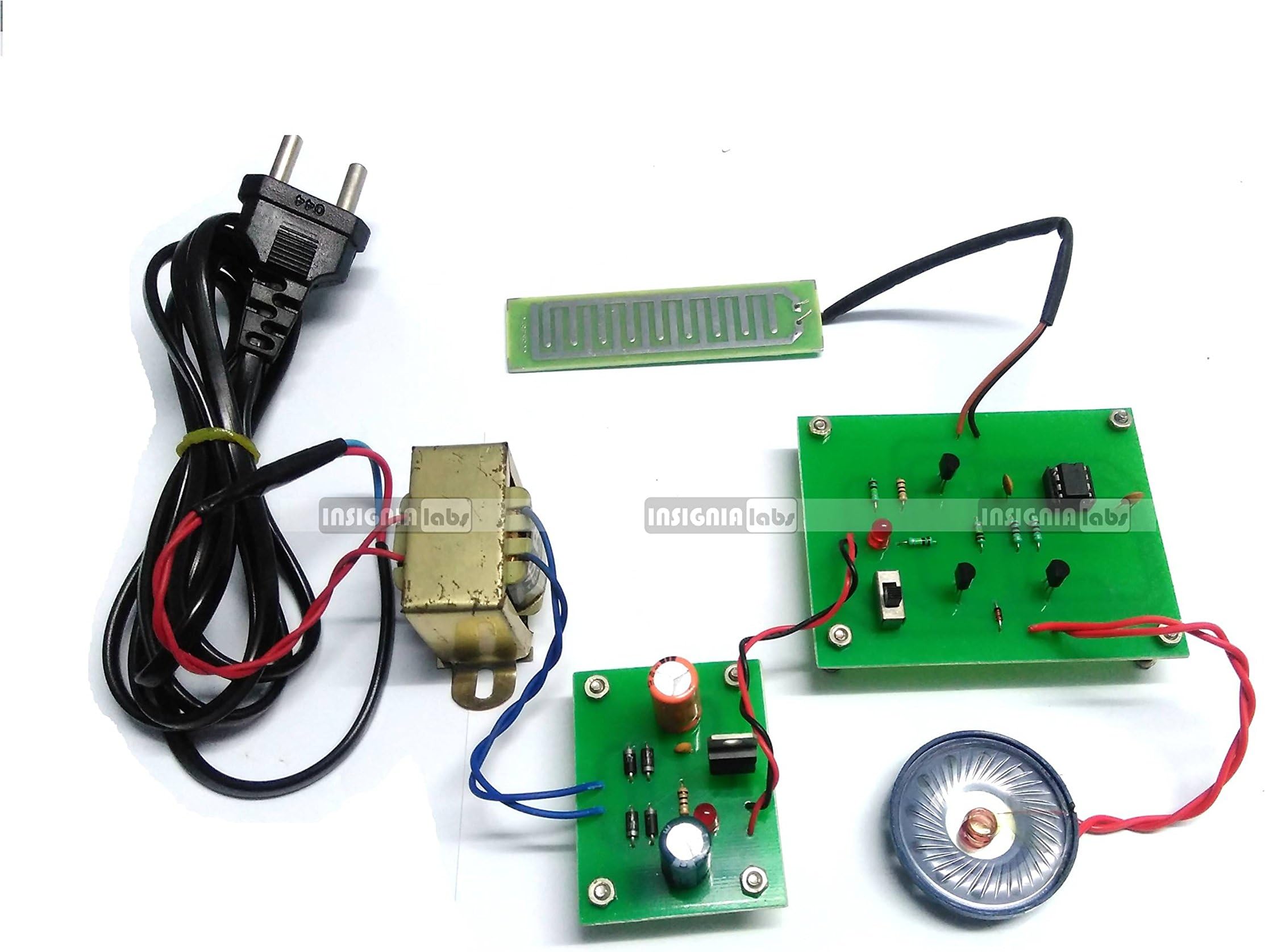 INSIGNIA LABS - RAIN SENSOR DETECTOR & ALARM KIT PROJECT WITH AC SUPPLY INPUT - DIY ELECTRONIC SCHOOL COLLEGE PROJECT