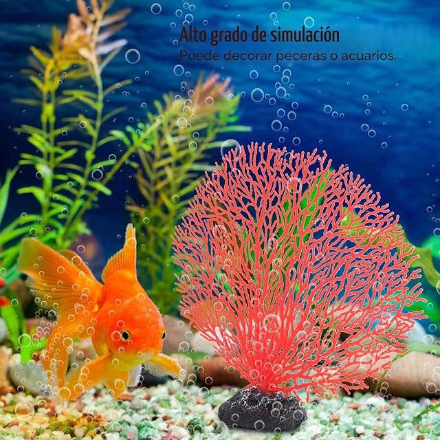 Foto 2 de 8 de Tissting Plantas de Coral Artificial para Acuario