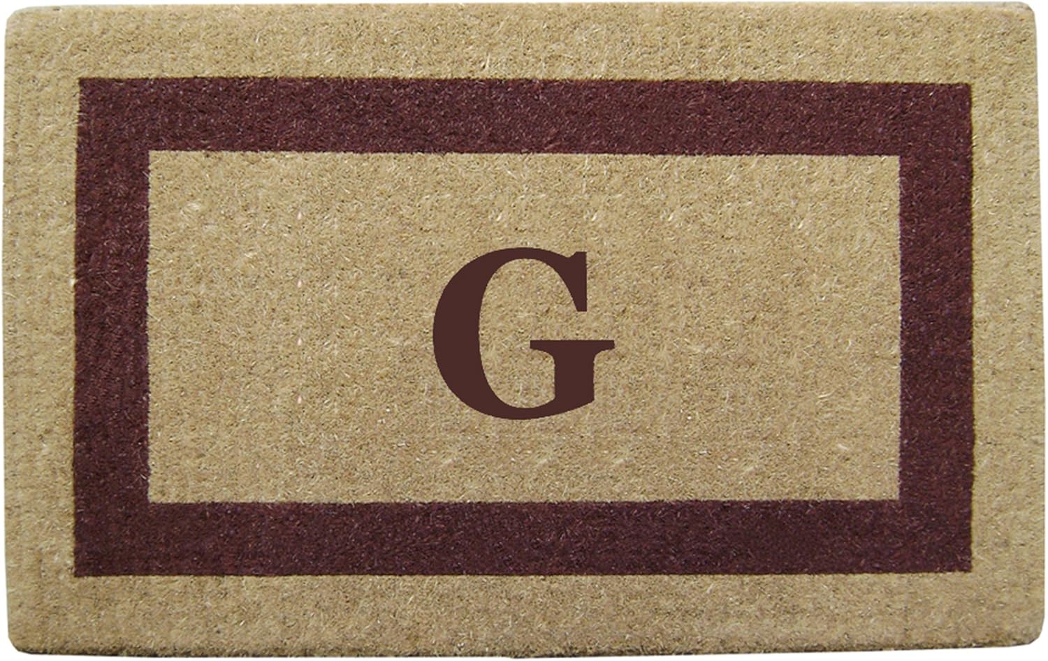 Heavy Duty 22 x 36 Coco Mat Brown Single Picture Frame, Monogrammed G