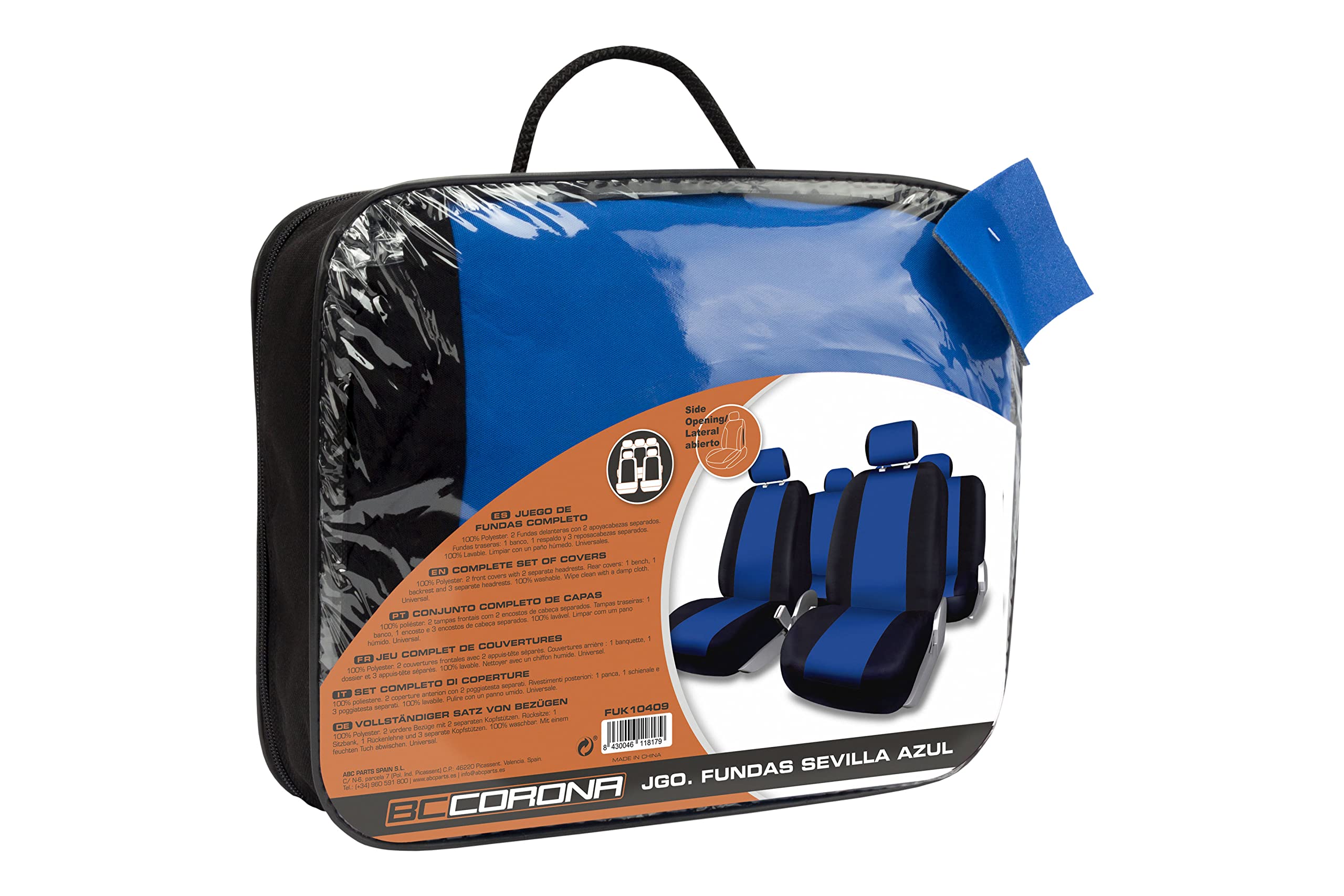 Set Completo Di Coprisedili Auto Universali NORAUTO PHUKET Berlina Nere  2115508