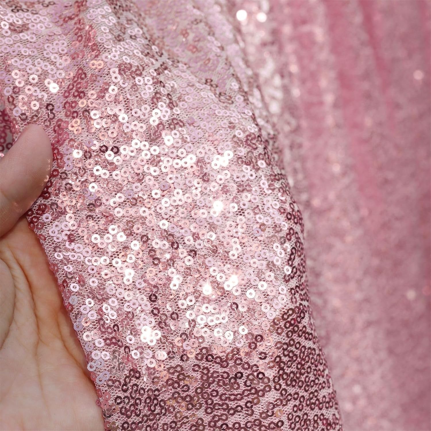 Table Skirt 4/6/9/14ft Sequin Table Skirt For Round/Rectangle/Square Table For Birthday Party Wedding(White,6ft 70x183cm)