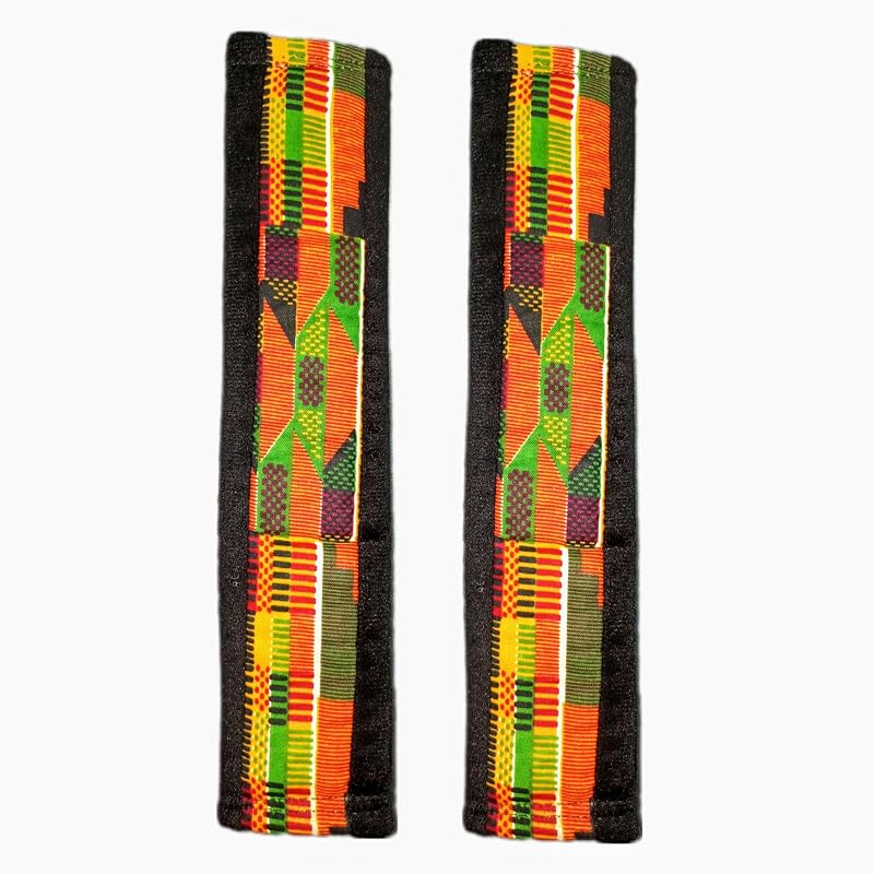 Capa para Cinto de Segurança Kente com Almofada Macia – 2 Unidades