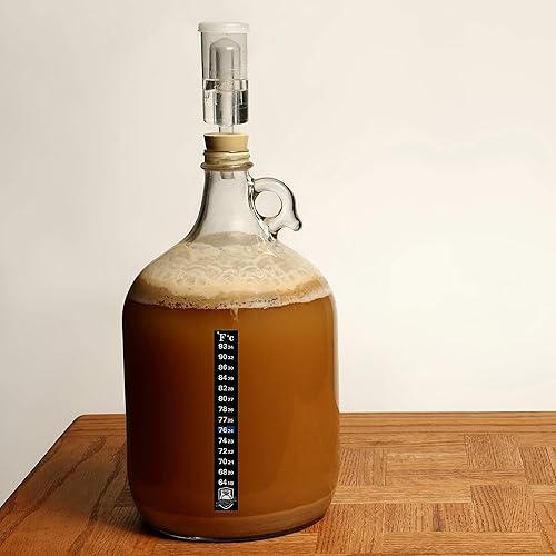 Miniatura 9 de Paquete de 3 termómetros adhesivos de fermentación de Kombucha, muestra la temperatura en grados Celsius y Fahrenheit, fácil de usar, preciso, ideal