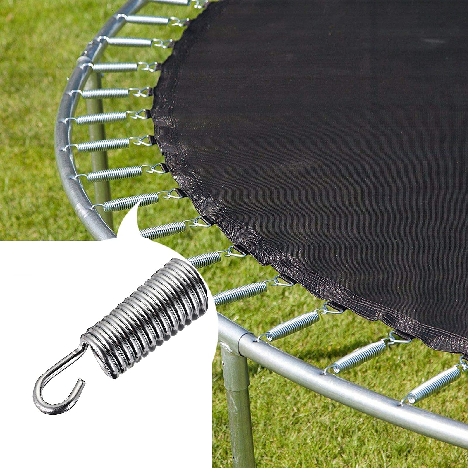 Yarlung 20 Stück 17,8 cm Edelstahl Trampolin Federn mit kostenlosen 2 T-Haken für Skywalker, JumpKing, Upperbounce, Skybound