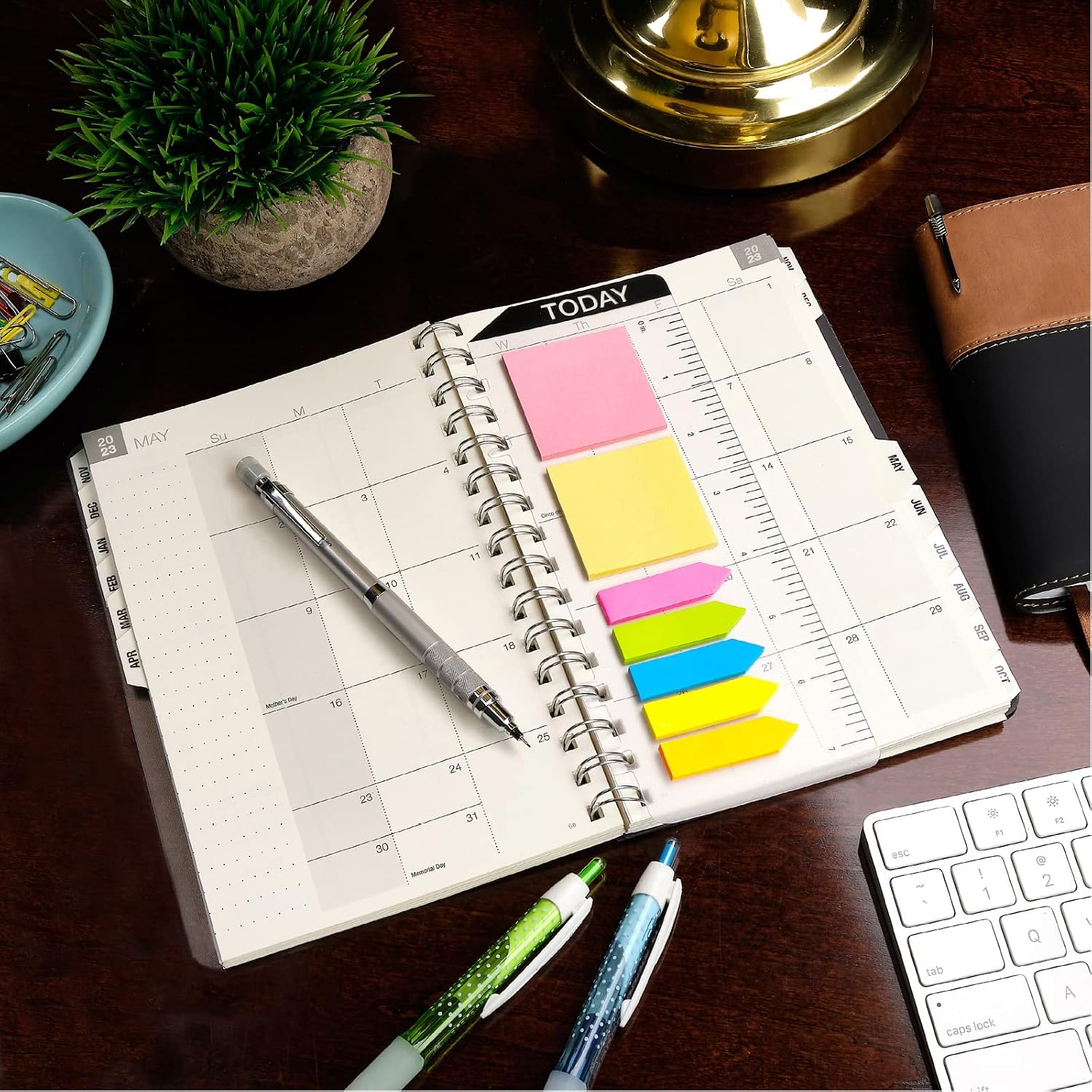 Essential 5"x8" Monthly & Weekly 2023 Planner with tabs - 14 Months (November 2022 Through December 2023) - Professional, Simple, Easy-to-Use Design. Frosted Vinyl Covers for Extra Protection