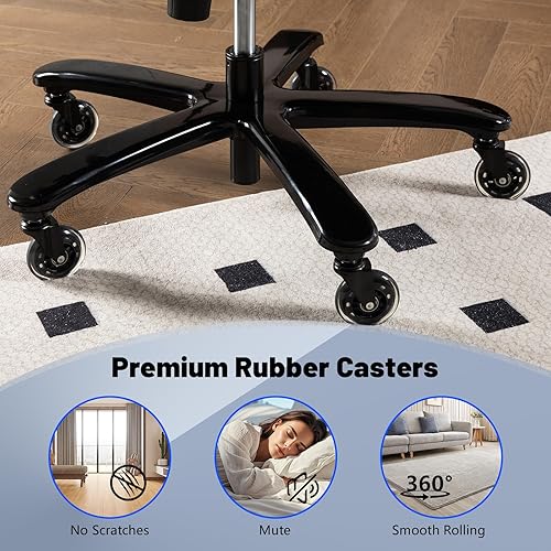 Miniatura 8 de Silla de oficina grande y alta de 600 libras, silla ejecutiva con reposacabezas ajustable, asiento extra ancho, piel sintética resistente para