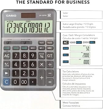 Giraffe Casio Desktop Calculator 12 Digit Pink Df-120fm-pk CASIO JF-120FM PINK color 12 Digit Tax Cost Sales Margin Calculator Dual Power