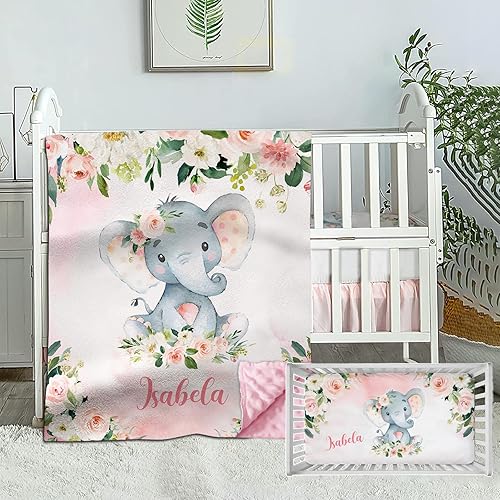 Juegos de ropa de cama personalizados para cuna para niñas bebés, juego de ropa de cama personalizado para cuna con nombre, ropa de cama de