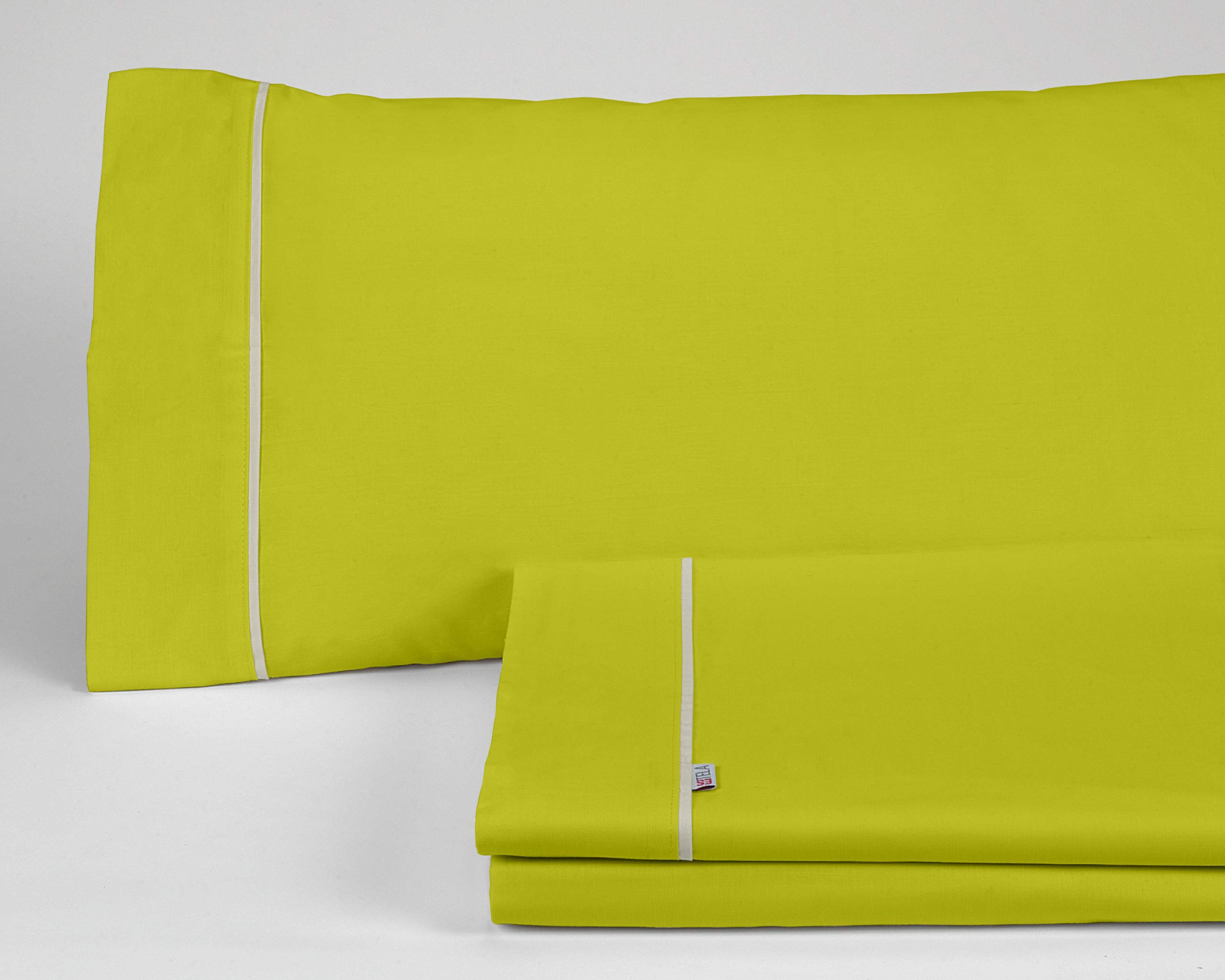 Housse de couette blanche douceur coton 600 fils lit 105 TELIA sommeil