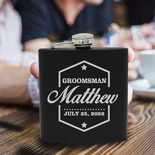 Miniatura 5 de My Personal Memories, Juego de frascos de boda personalizados grabados para padrinos de boda, recuerdos de boda, padrino de boda con monograma