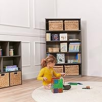 Vista 2 de ECR4Kids Estantería clásica, 60 pulgadas, estantes ajustables, color gris lavado