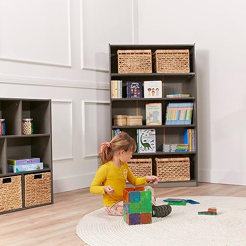 Miniatura 2 de ECR4Kids Estantería clásica, 60 pulgadas, estantes ajustables, color gris lavado