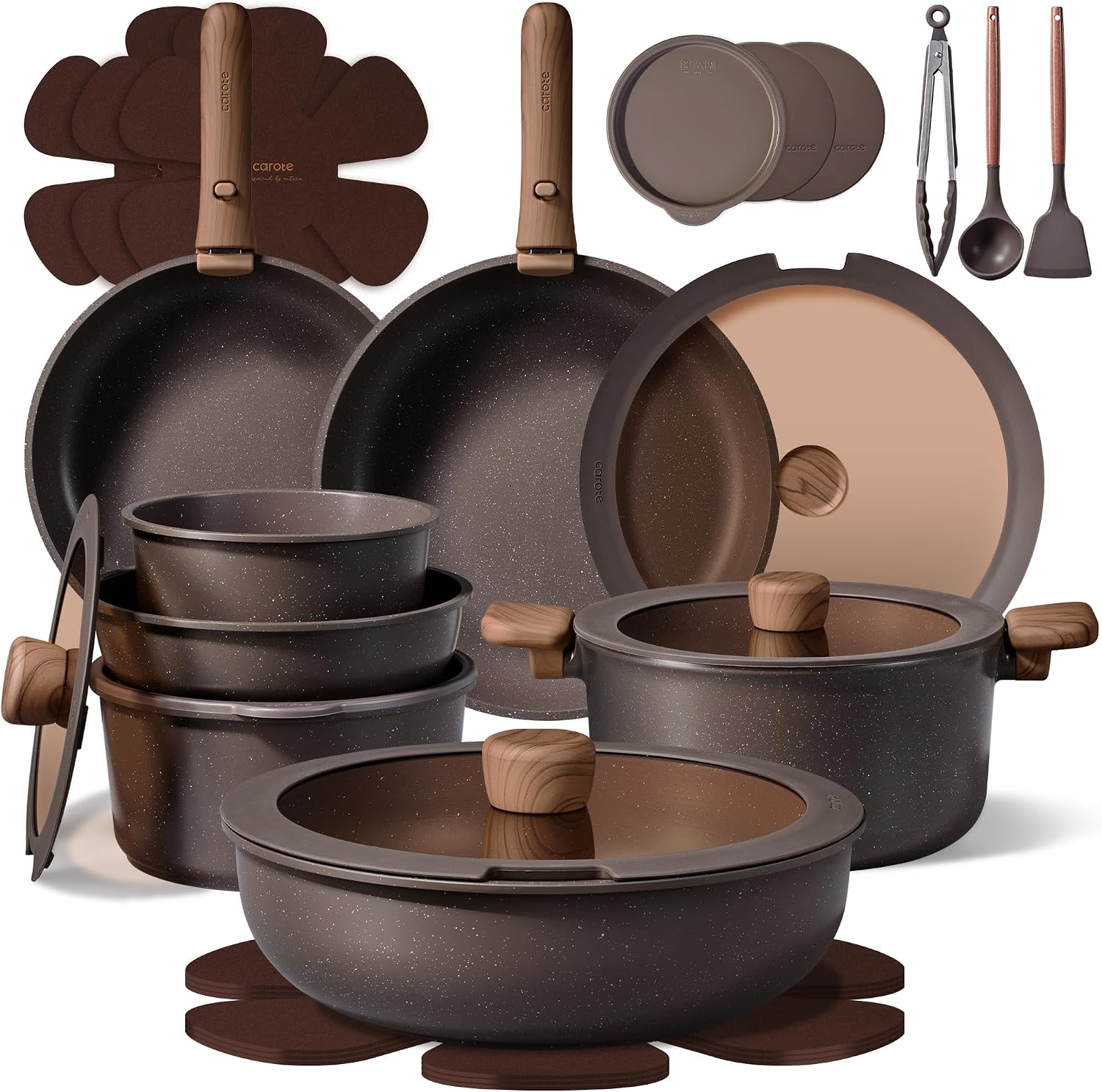 CAROTE 27-Piece Pots and Pans Set...