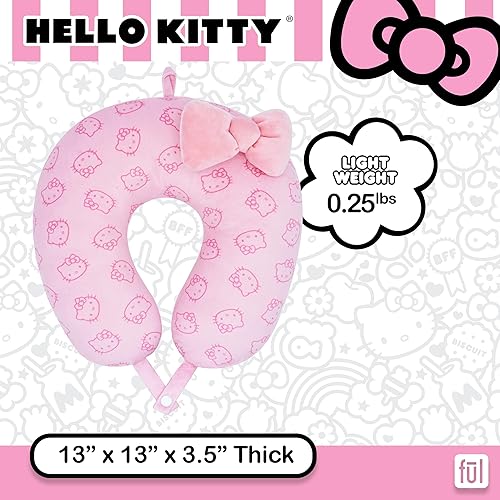 Miniatura 4 de Ful Almohada portátil de viaje para el cuello de Hello Kitty, Rosado, Almohada portátil de viaje para el cuello de Hello Kitty