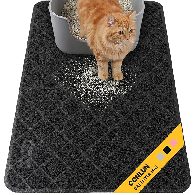 Conlun Alfombra Gatos Arenero, 61 x 43 cm Alfombrilla Arenero Gato