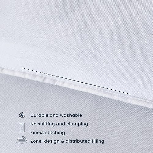 Miniatura 5 de SLEEP ZONE - Juego de edredón reversible y refrescante tamaño Individual para niños, suave y transpirable para todo el año, color blanco