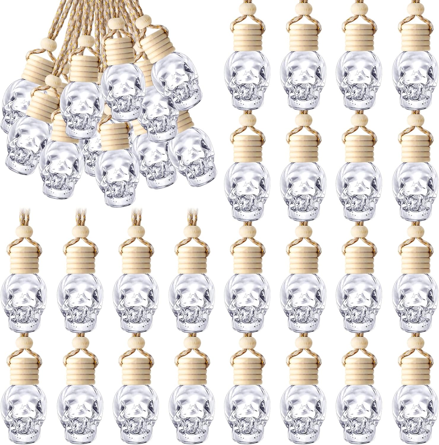 50 Pcs Hanging Car Air Freshener Car Diffuser Bottles Empty