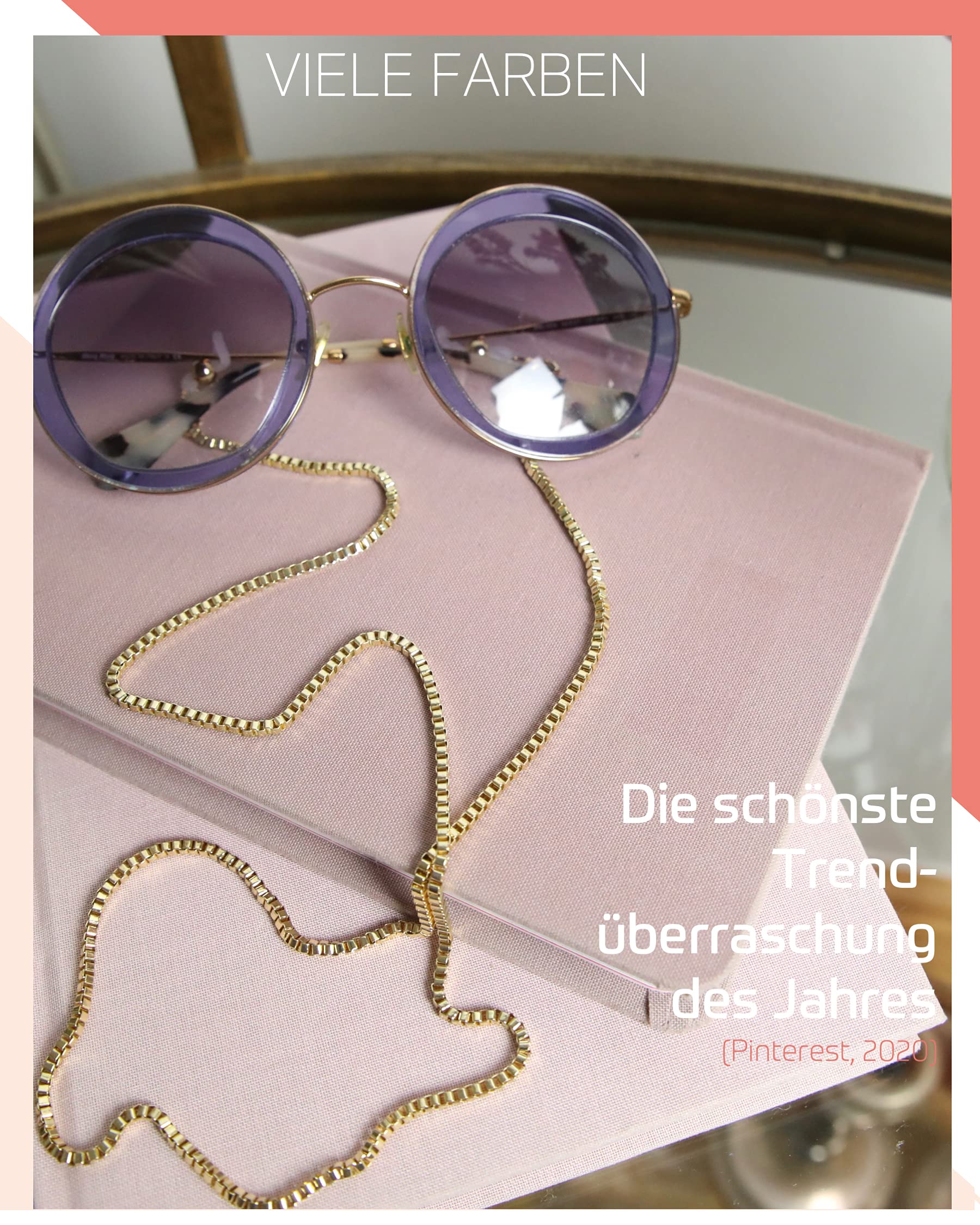 Barcelona – Maskenhalter & Brillenkette Gold und Silber - korrosionsbeständig – einzigartig hochwertige Brillen Kette & Brillenband für Sonnenbrille & Lesebrille - Brillenkette mit Karabiner
