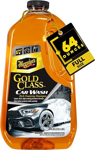 Meguiar's Gold Class Car Wash - Get Professional Results in a Foam Cannon or as a Bucket Wash - Get a Clean and Glossy Finish That's Safe for All Paint Types - 64 Oz
