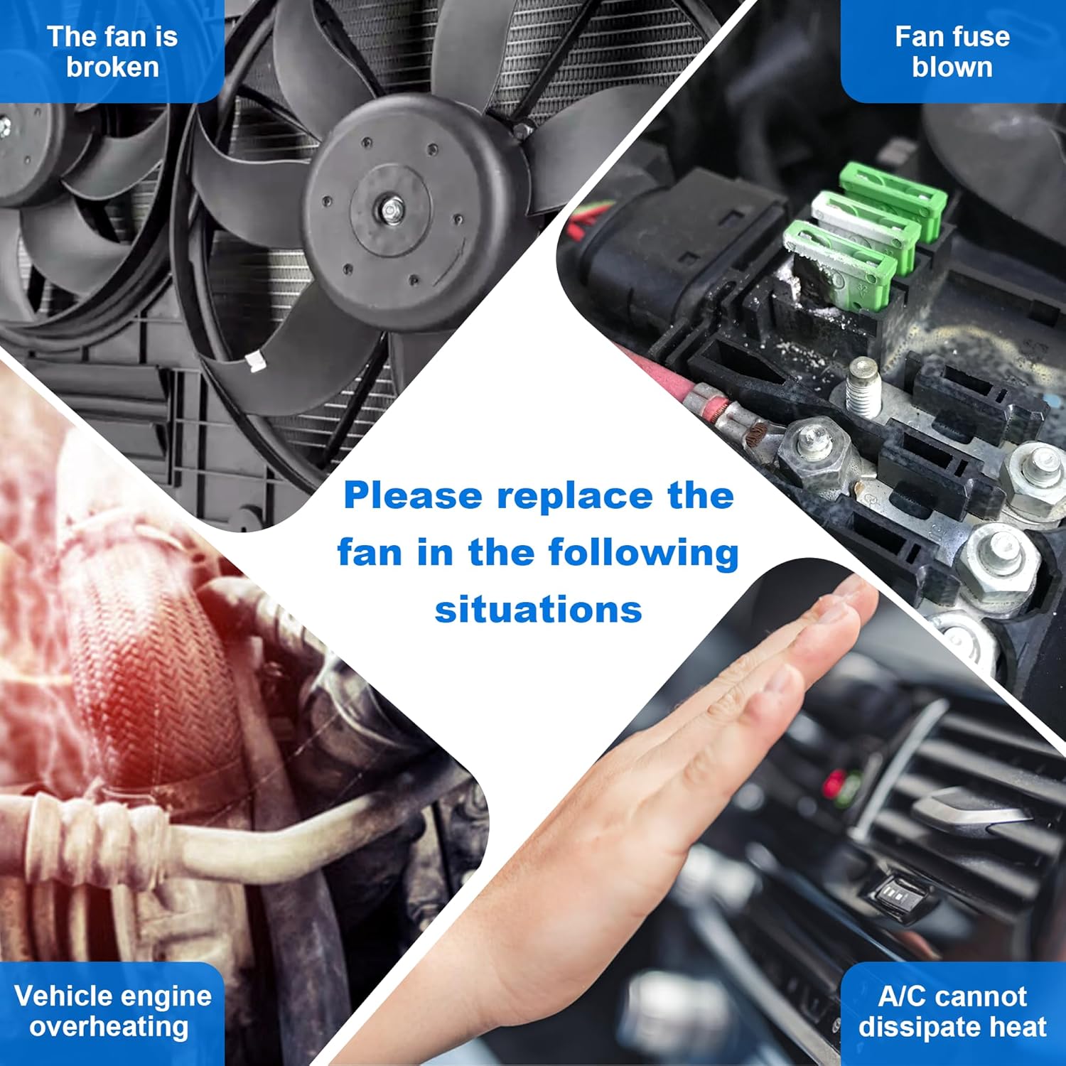 Radiator Cooling Fan for 2012-2015 Hyundai Accent Veloster for 2012-2013 Kia Rio 620-442