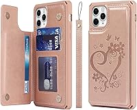 Vista 24 de Cavor Fundas tipo cartera con tarjetero para iPhone 11 Pro Max, funda para iPhone 11 Pro Max para mujeres y hombres, funda de teléfono con soporte