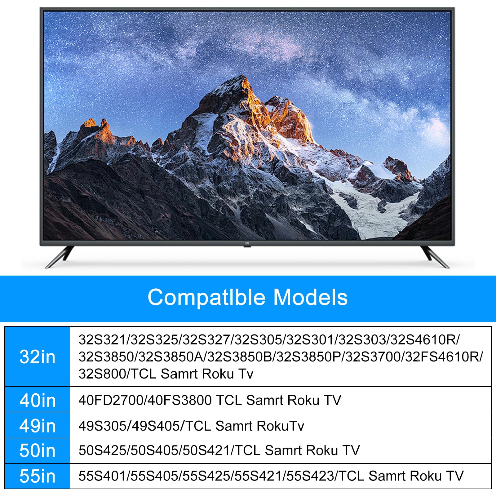 ZMDMAH uniwersalna podstawka pod telewizor, nóżki do telewizorów Samsung, podstawka pod telewizor z zestawem śrub, uchwyt TV, szafka TV, czarna szafka TV do telewizorów LCD 32/40/49/50/55 cali