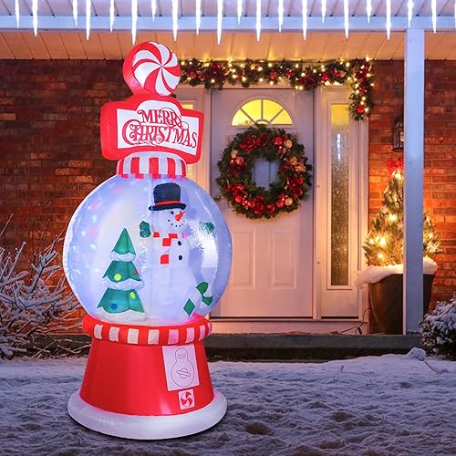 Miniatura 6 de MUMTOP 8FT Snowglobe Inflatable Christmas-Christmas Inflatables Outdoor Decorations - Snowman and Christmas Tree Christmas Inflatable with Led