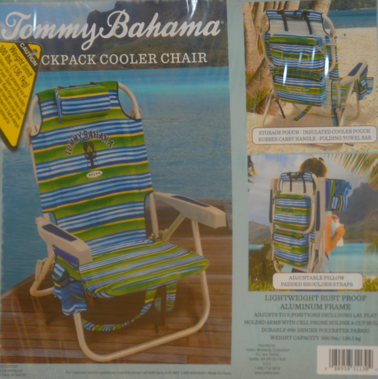 Tommy Bahama Backpack Cooler Chair Striped Amazon.co.uk Garden