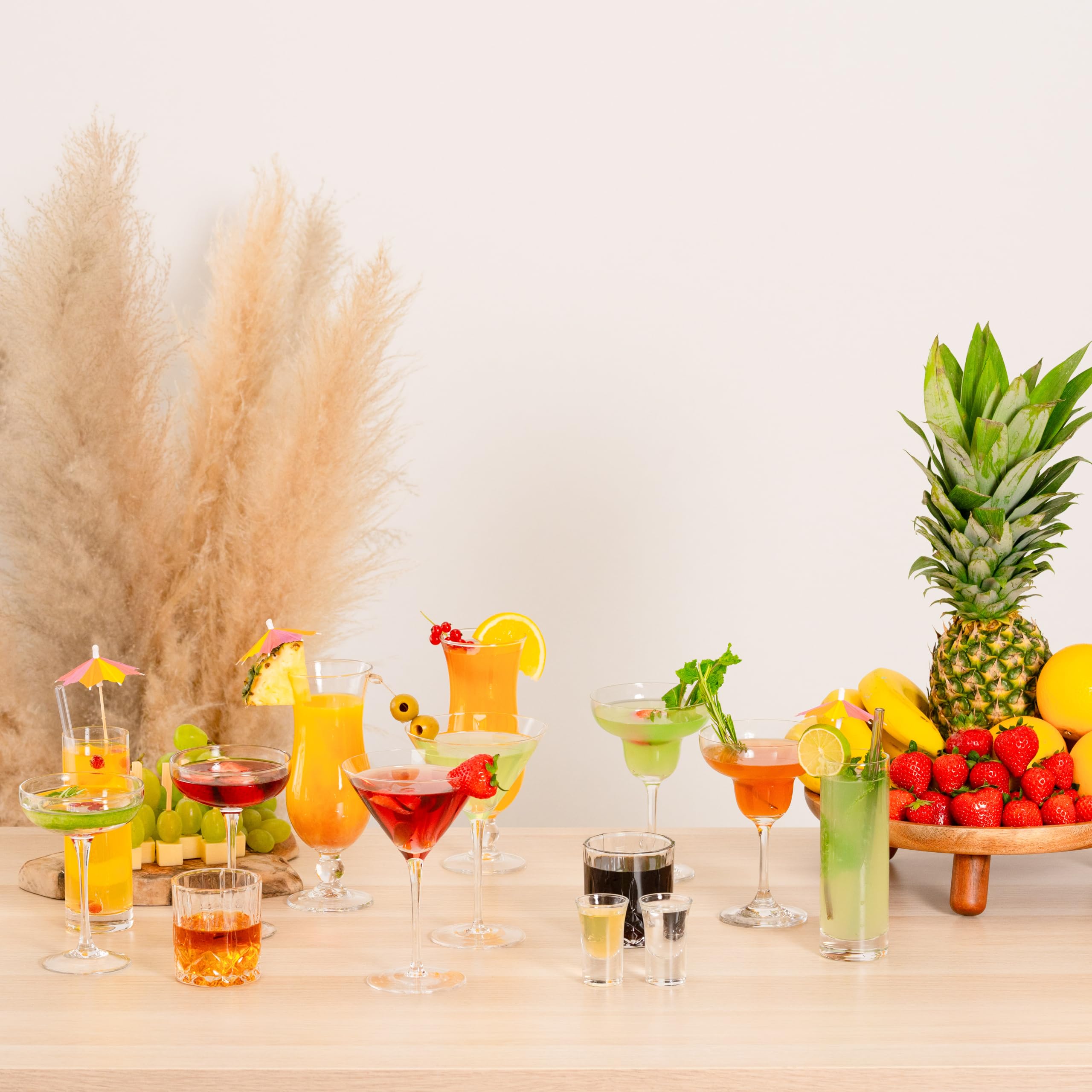 Cocktail Gläser Set 14-teiliges Set mit verschiedenen Gläsern | Hochwertig und langlebig | Spülmaschinenfest und vielseitig einsetzbar | Ideal für Zuhause und Gastronomie